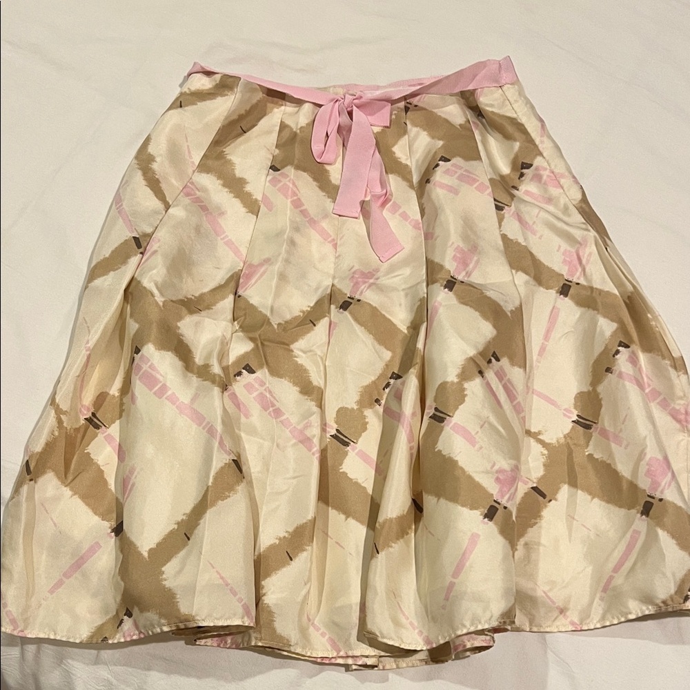 GAP Pink and Tan Midi Skirt